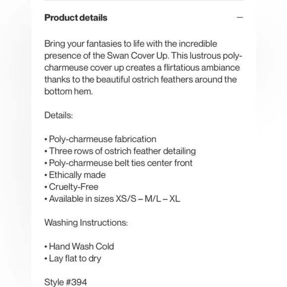 NWOT Raya Collection Swan Cover Up - Picture 10 of 10